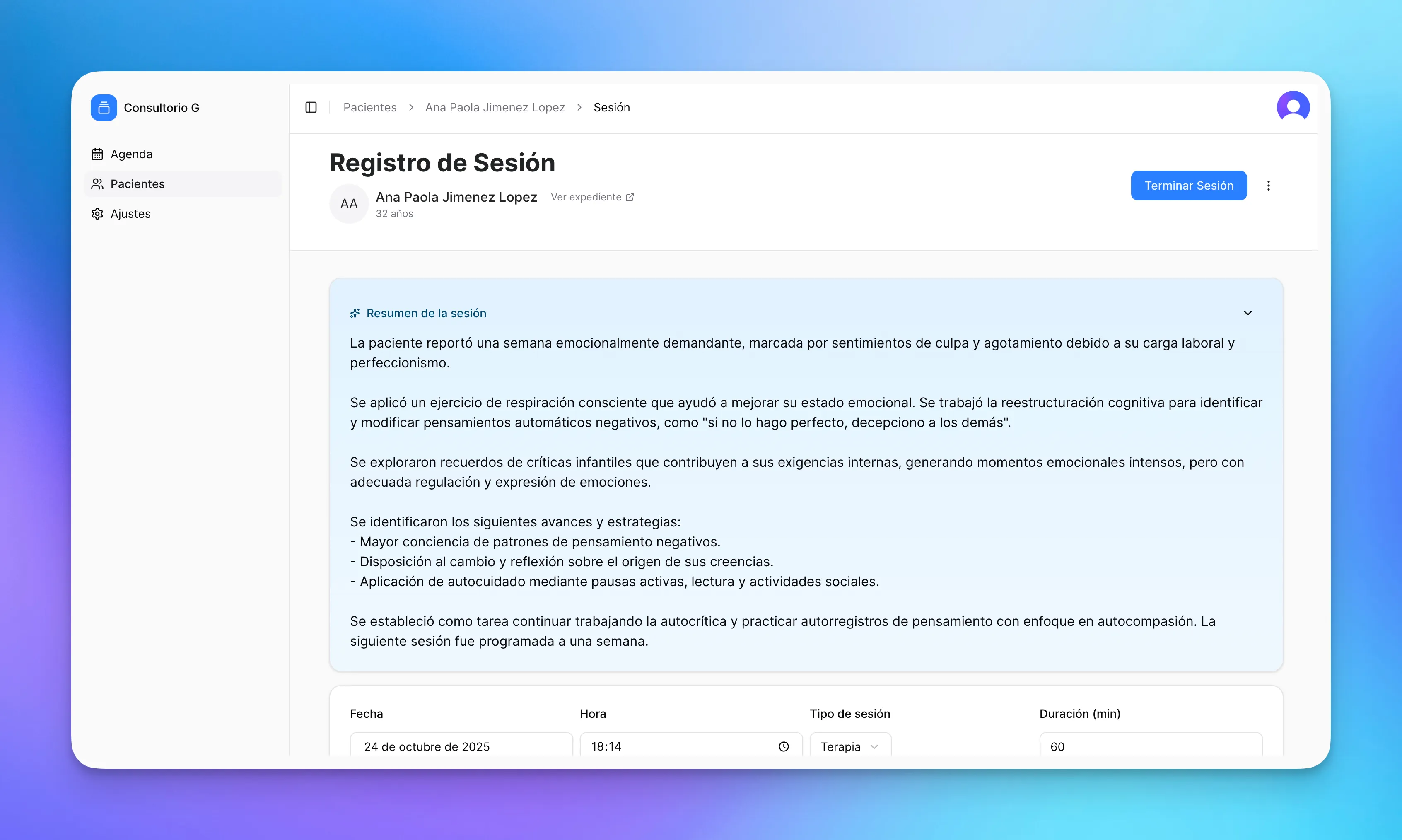 Consultorial AI summary